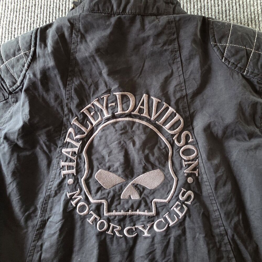 Harley Davidson Riding Gear Willie G Skull Jacket Women's 2W Black Zip